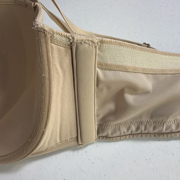 Cacique Beige Boost Multi-Way Strapless Bra Nylon Spandex Underwire 46C - Picture 6 of 13